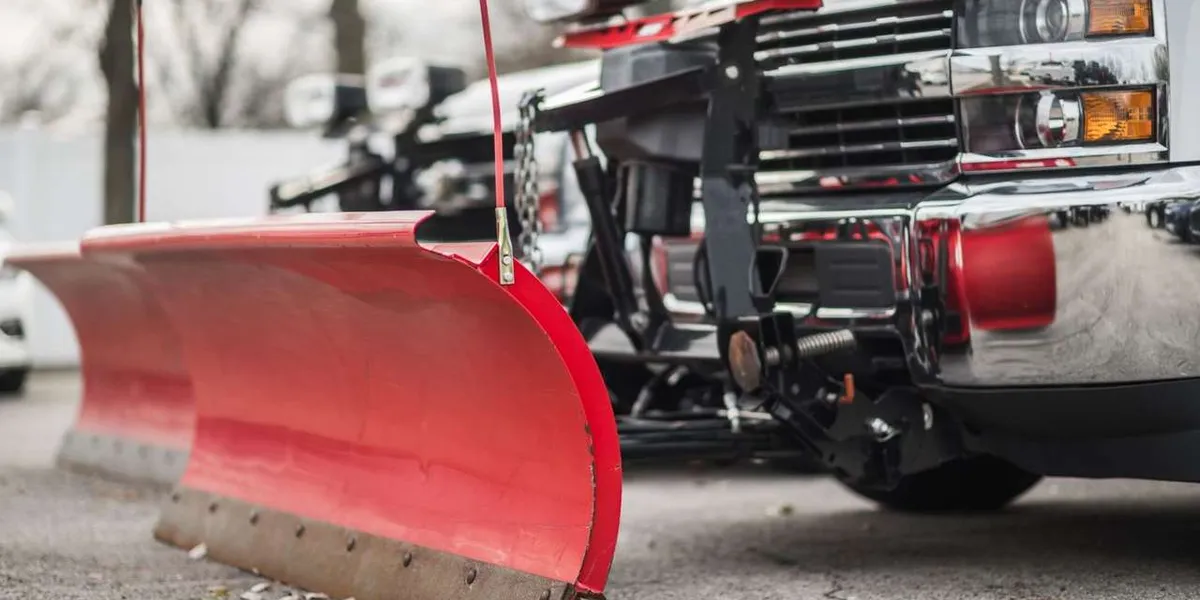 Commercial snow plowing service