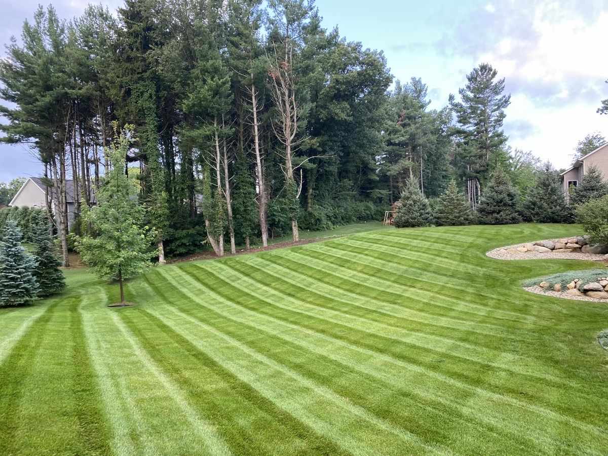 Professional lawn mowing equipment